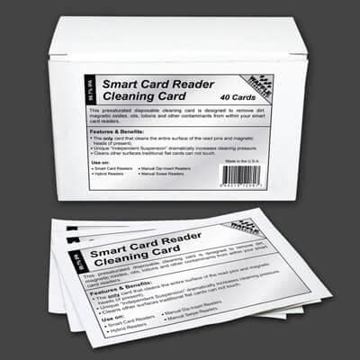 waffletechnology smart card reader cleaning card 40 box|waffle technology cleaning cards.